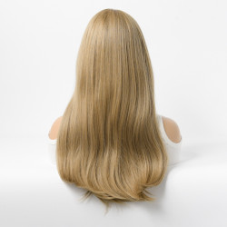 Perruque Blonde, Longue et Lisse en Fibres Kanekalon, pour Femme