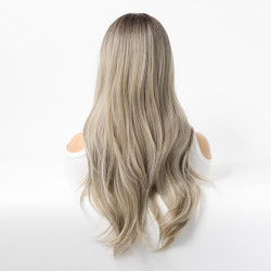 Perruque Longue et Ondulée en Fibres Kanekalon, pour Femme
