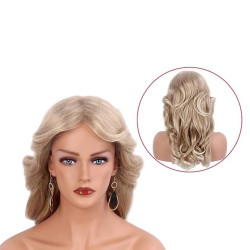 Perruque Mulet Blonde, Courte et Ondulée, pour Femme