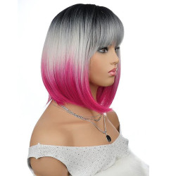 Perruque Bob, Courte et Lisse, pour Femme