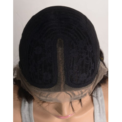 Perruque Brésilienne Brune, Ondulée avec Lace Frontale en Dentelle, pour Femme