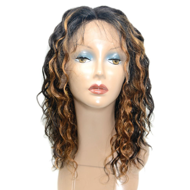 Perruque Longue et Ondulée, avec Lace Frontale en Dentelle, pour Femme