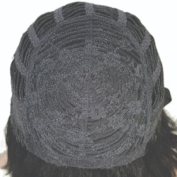 Perruque Noire, Lisse en Cheveux Naturels, pour Femme