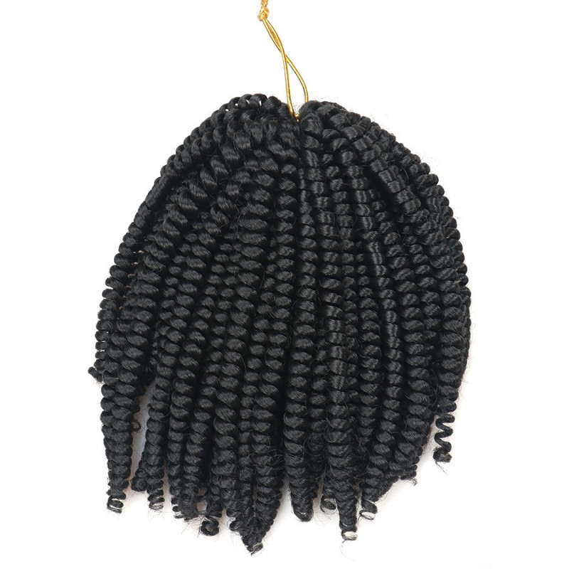 Extension de Cheveux Tressés Courts, en Fibres Kanekalon, pour Femme