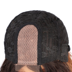 Perruque Longue et Bouclée avec Lace Frontale en Dentelle, pour Femme