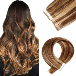 Extension de Cheveux Bruns et Blonds, pour Femme