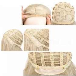 Perruque Blonde Longue et Ondulée, pour Femme