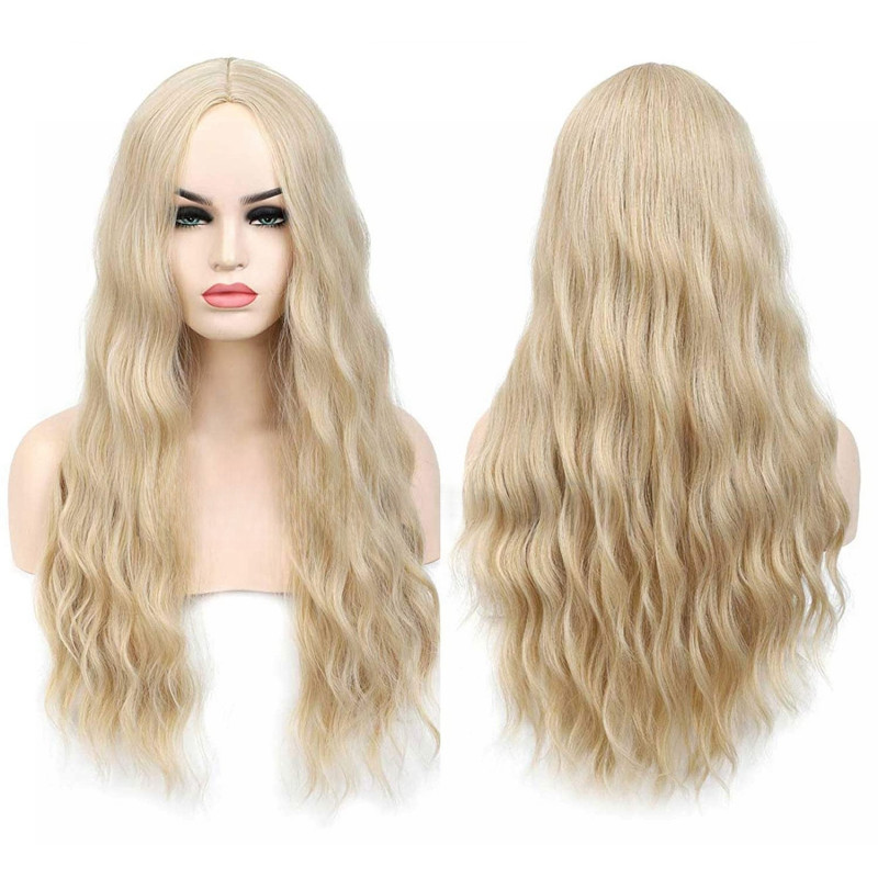 Perruque Blonde Longue et Ondulée, pour Femme