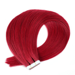 Extension de Cheveux Naturels, Rouges et Lisses, pour Femme