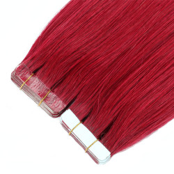 Extension de Cheveux Naturels, Rouges et Lisses, pour Femme