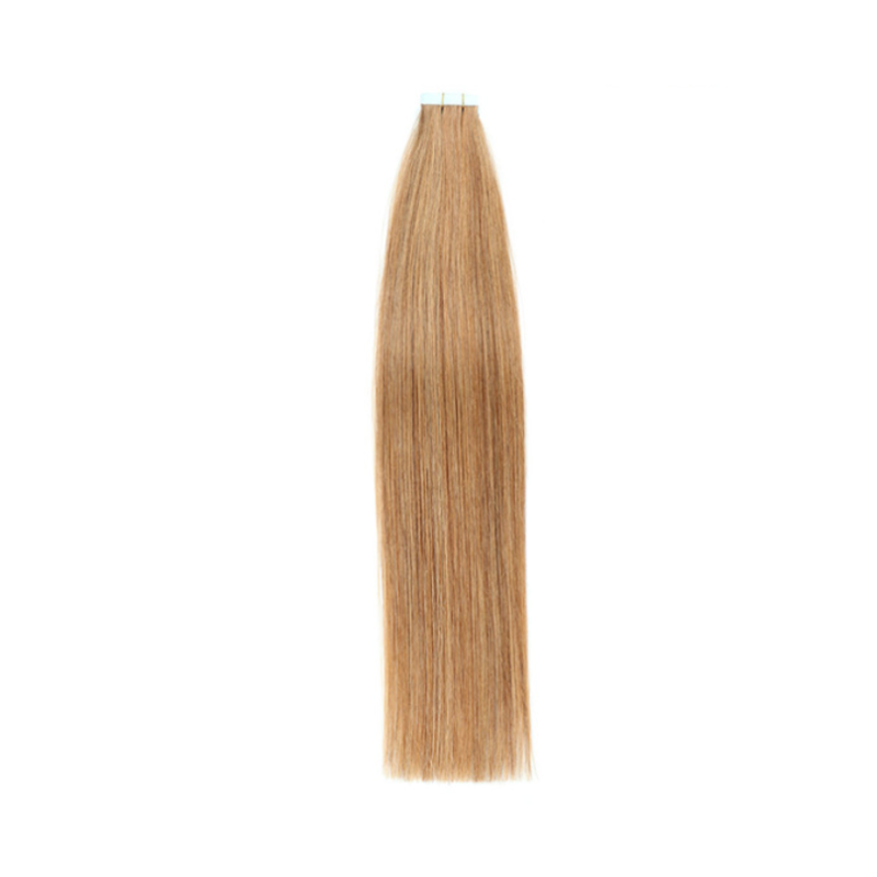 Extension de Cheveux Naturels, Blond Foncé et Lisses, pour Femme