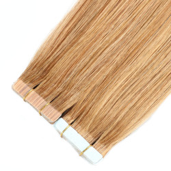 Extension de Cheveux Naturels, Blond Foncé et Lisses, pour Femme