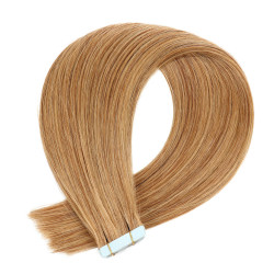 Extension de Cheveux Naturels, Blond Foncé et Lisses, pour Femme