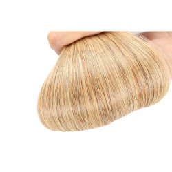 Extension de Cheveux en Soie Blonds, Longs et Lisses, pour Femme