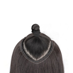Extension de Cheveux Noirs, Longs et Ondulés, pour Femme