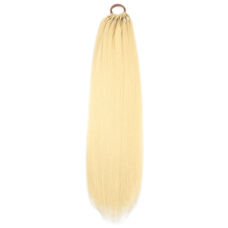 Extension de Cheveux Naturels, Longs et Lisses, pour Femme
