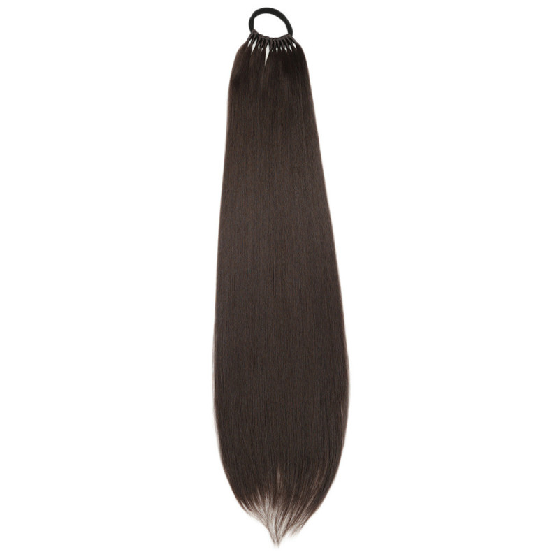 Extension de Cheveux Naturels, Longs et Lisses, pour Femme