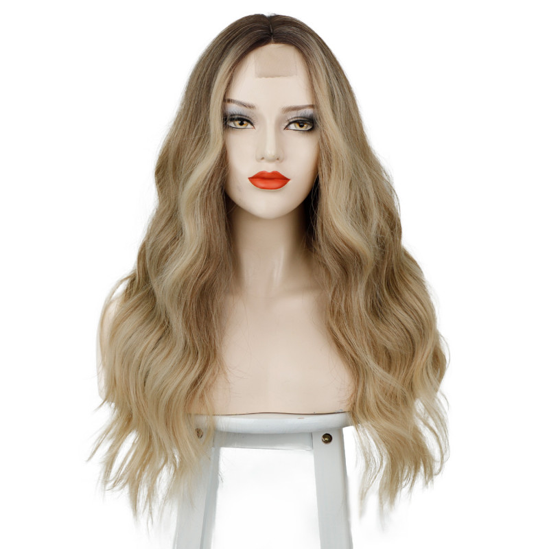 Perruque Blonde, Longue et Ondulée, pour Femme