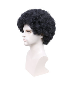 Perruque Noire Afro, pour Homme