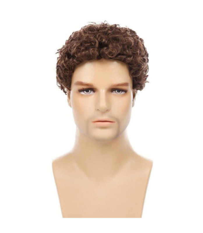 Perruque Courte et Bouclée, pour Homme