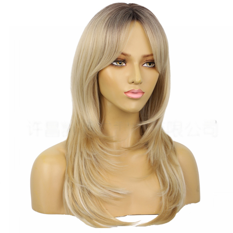Perruque Blonde, Longue et Ondulée, pour Femme
