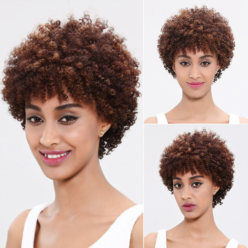 Perruque Afro Brune, pour Femme