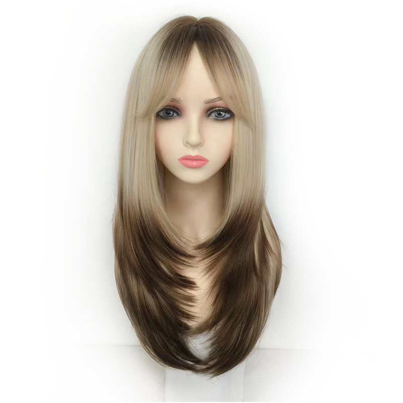 Perruque Blonde, Longue et Lisse, pour Femme