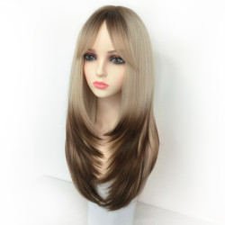 Perruque Blonde, Longue et Lisse, pour Femme