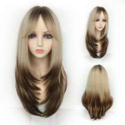 Perruque Blonde, Longue et Lisse, pour Femme