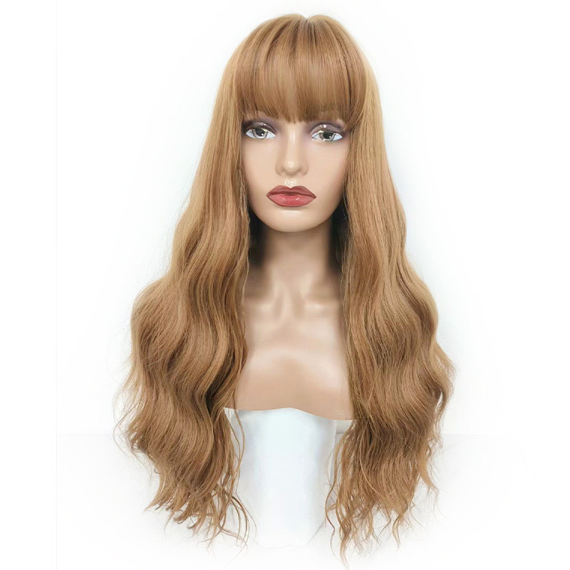 Perruque Blonde, Longue Ondulée et Synthétique, pour Fille