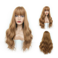 Perruque Blonde, Longue Ondulée et Synthétique, pour Fille