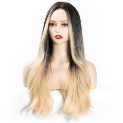 Perruque Bicolore, Longue et Ondulée, pour Femme
