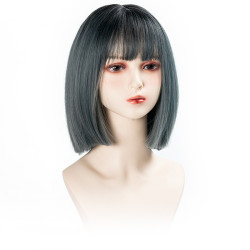 Perruque Usobba, Lisse avec Frange, pour Femme