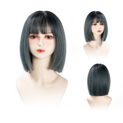 Perruque Usobba, Lisse avec Frange, pour Femme