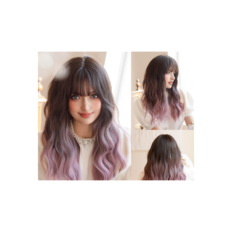 Perruque Ombrée Ondulée, pour Femme