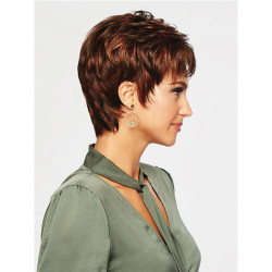 Perruque Brune, Courte et Bouclée, pour Femme