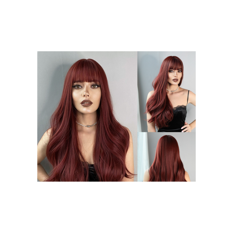 Perruque Ombrée Ondulée, pour Femme