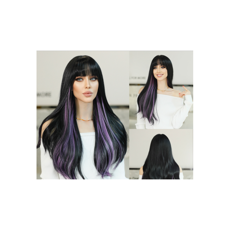 Perruque Ombrée Ondulée, pour Femme