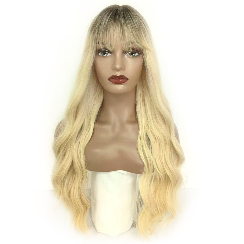 Perruque Blonde, Longue et Ondulée, pour Femme