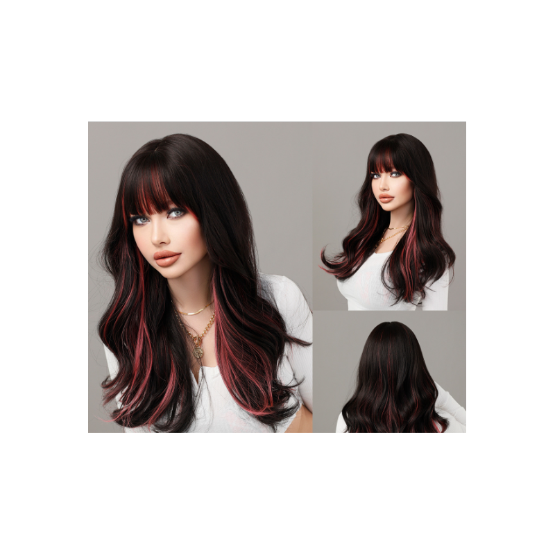 Perruque Ombrée Ondulée, pour Femme