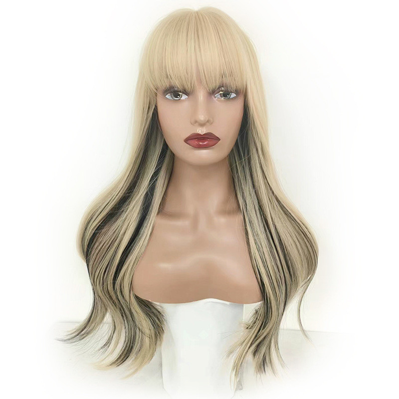 Perruque Blonde, Longue et Ondulée, pour Femme