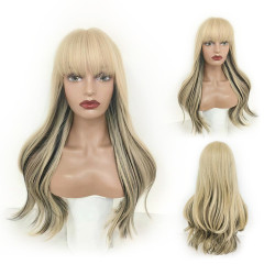 Perruque Blonde, Longue et Ondulée, pour Femme
