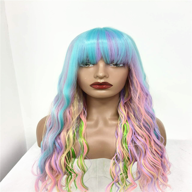 Perruque Longue, Ondulée et Synthétique, pour Femme